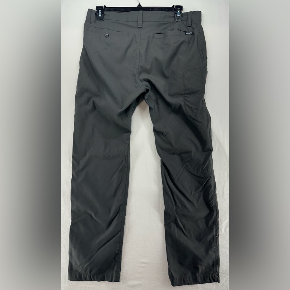 Prana Alameda Pants Gray Zip Fly Slim Fit Straight Hiking Trousers Mens 35x32 - Picture 2 of 13
